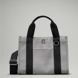 Lululemon Two-Tone Canvas Mini Tote Bag, Anchor/Light Ivory/Black